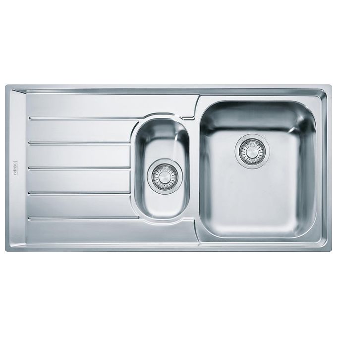 Franke Lavello Inox NEX 651 3 1-2'' WWK gocciolatoio a sinistra 1 Vasca + vaschetta + scolapiatti 100 cm 101.0040.738