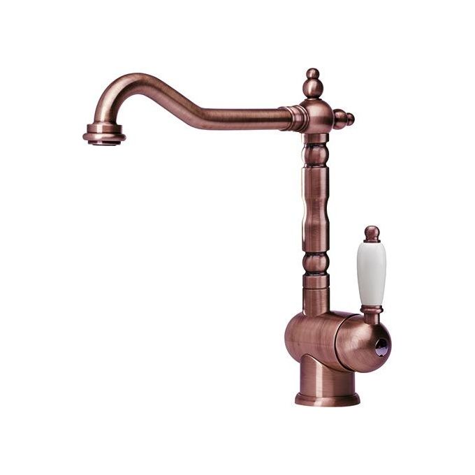 Franke Old England Miscelatore monocomando con canna girevole 360° Ramato 115.0028.208