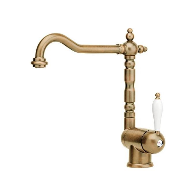 Franke Old England Miscelatore monocomado con canna girevole 360° Bronzato 115.0028.206