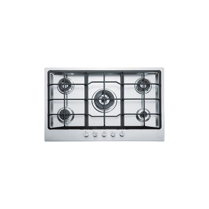 Franke FHNE 805 4G TC XS C Linea Neptune Piano Cottura a Gas 5 Zone 1 Tripla Corona centrale Griglie in ghisa 80 cm Acciaio inox 106.0049.039