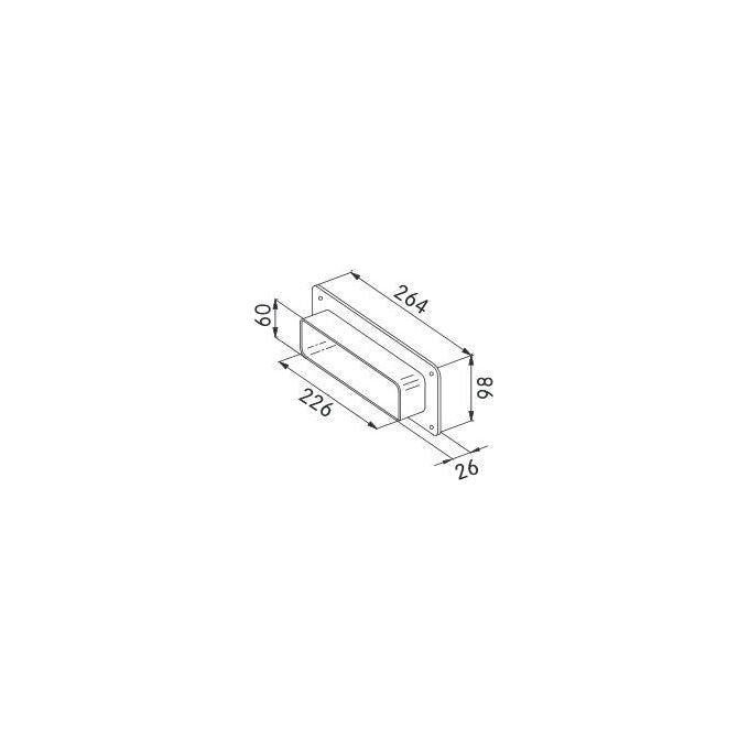 Franke Raccordo a Parete Rettangolare 112.0040.360