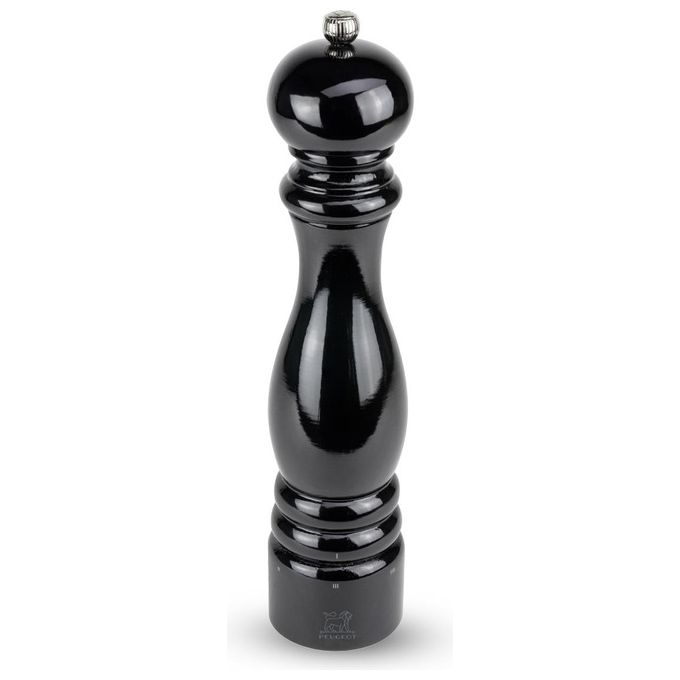 Peugeot PARIS Macinapepe in Legno di Faggio Nero Verniciato 30cm