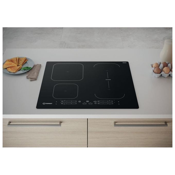 Indesit IB 88B60 NE Piano Cottura a Induzione 4 Zone 60 cm Nero