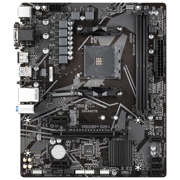 Gigabyte A520M S2H Scheda Madre Presa AM4 micro ATX