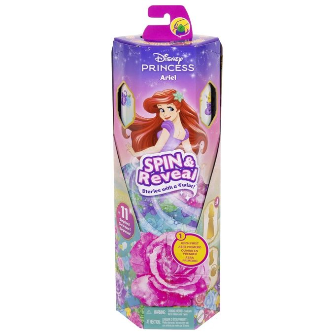 Mattel Bambola Disney Princess Spin and Reveal Assortito
