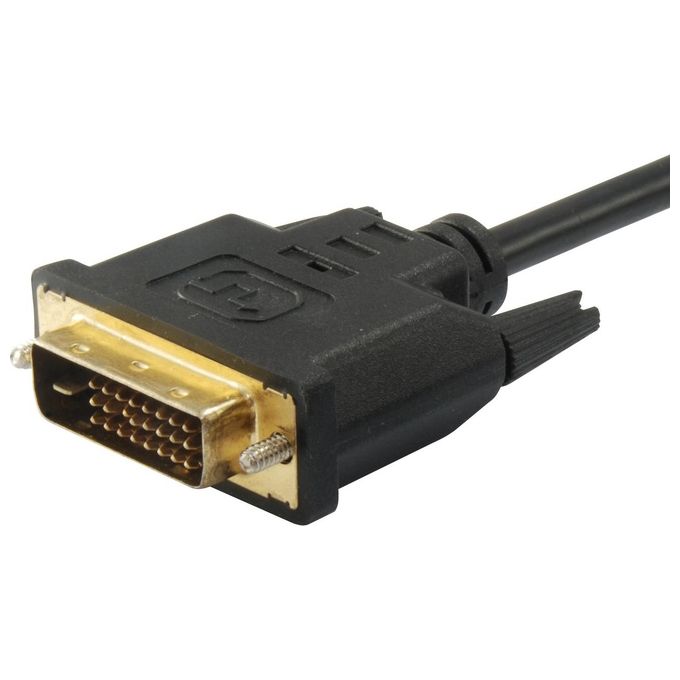 Equip 119322 Cavo Adattatore Video HDMI a DVI-D Single Link Bidirezionale 2m connettori placcati oro colore Nero