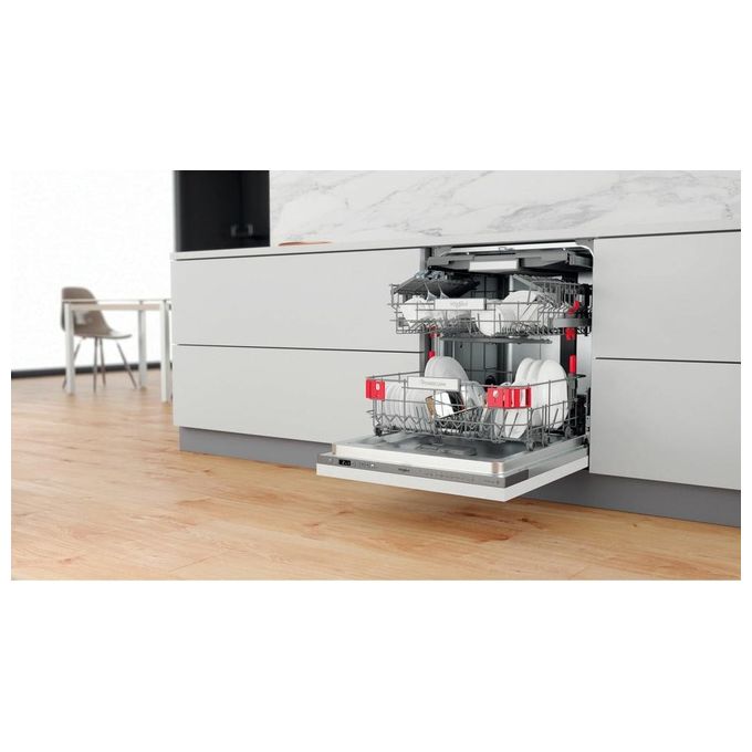 Whirlpool Lavastoviglie da Incasso WIO 3O540 PELG 14 Coperti Classe Energetica B 10 Programmi 60 cm Totale a Scomparsa