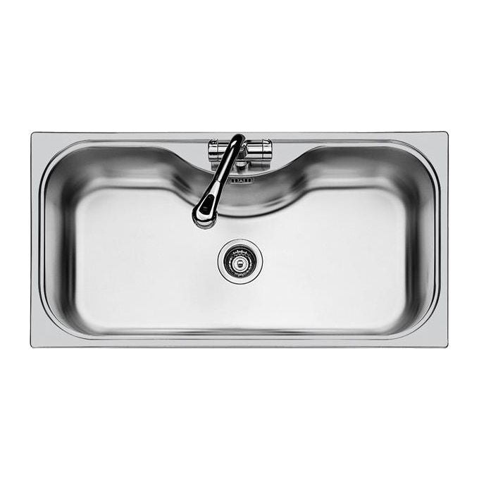 Foster 1555 609 Uragano Lavello Acciaio Inox Spazzolato da Incasso 1 Vasca 97x50cm