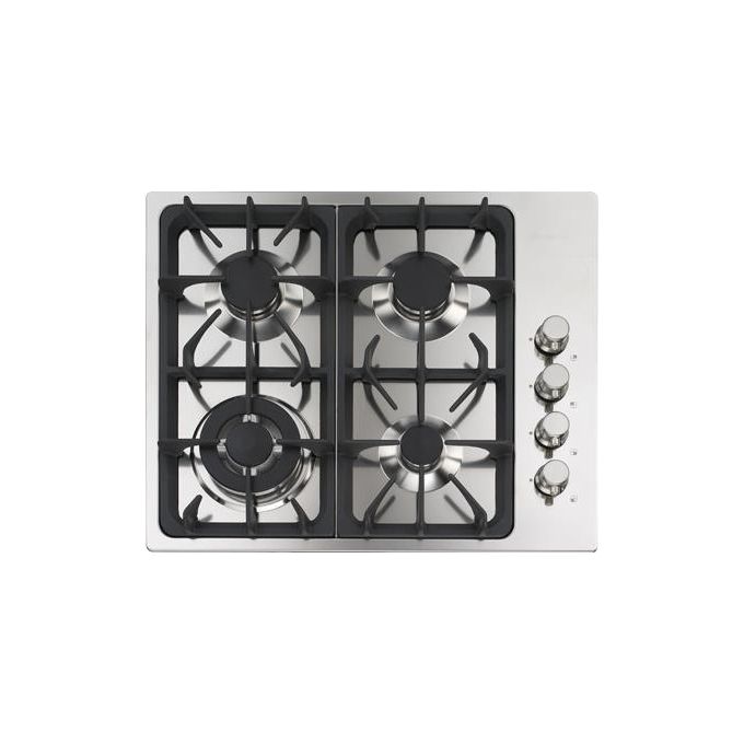 Foster 7243 062 Serie Professionale Piano Cottura a Gas 4 Zone Griglie in Ghisa 60 cm Acciaio inox Spazzolato