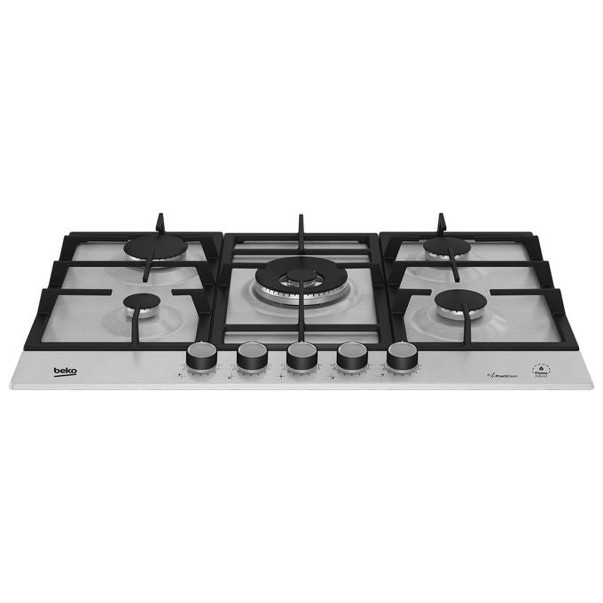 BEKO HIAW75226SXE Piano cottura a Gas 5 Fuochi (1 Wok) 75 cm colore Acciaio