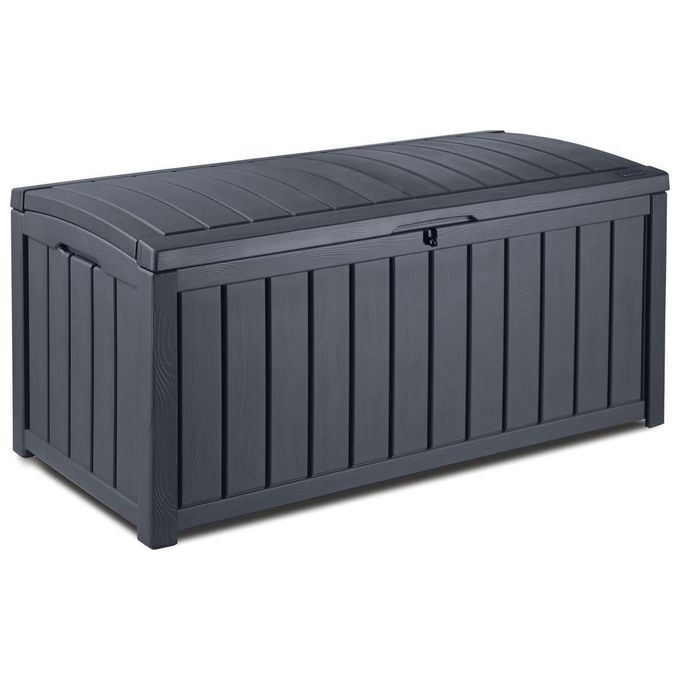 Keter Baule da Giardino Glenwood in Resina 390 Litri 128x65x61 cm Colore Marrone per Esterni e Interni