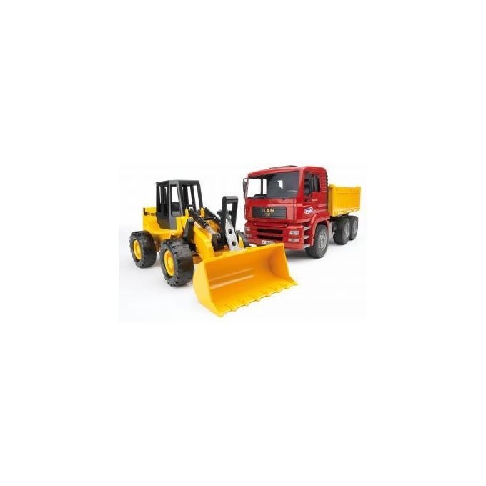 Bruder Man Tga Camion con Pala Meccanica