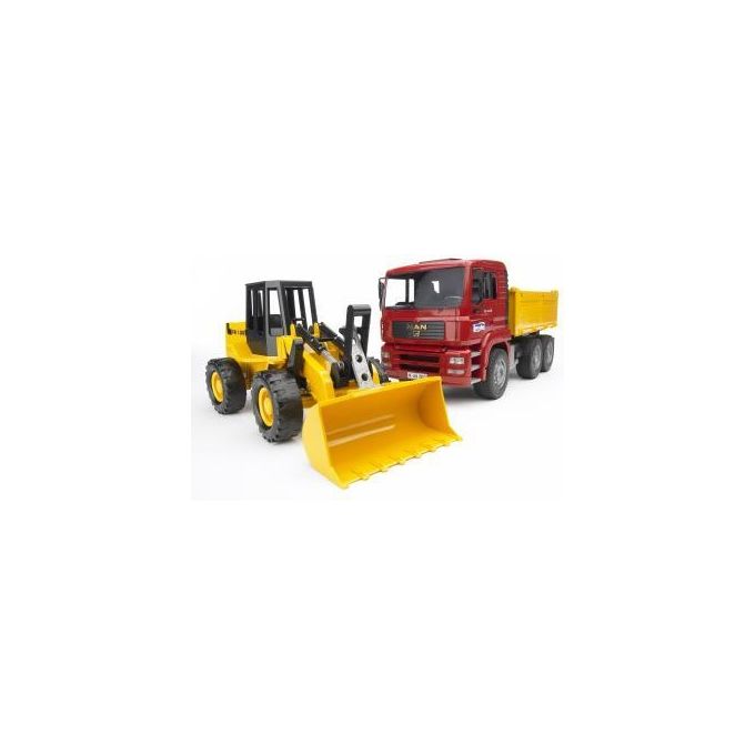 Bruder Man Tga Camion con Pala Meccanica