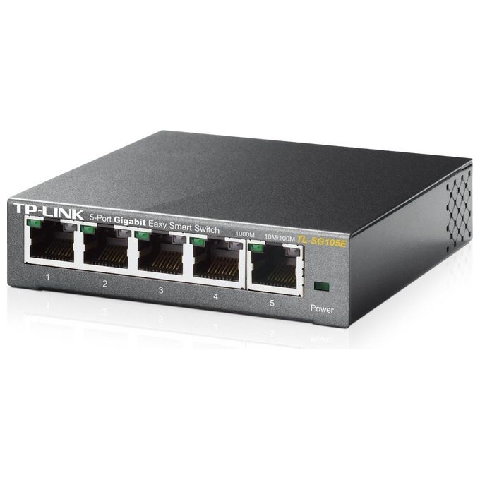 TP-Link TL-SG105E Switch Gestito L2 5 Porte Gigabit Ethernet 10-100-1000 Mbps colore Nero