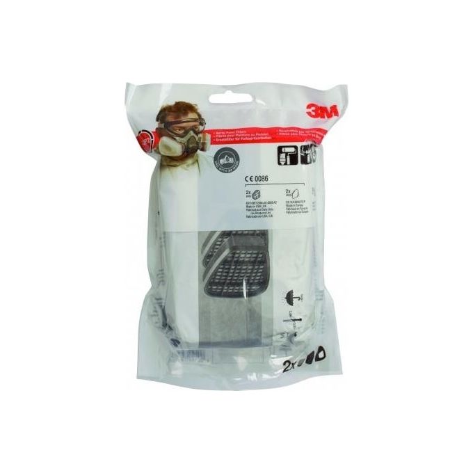 3M 6002CR Ricambi per Semimaschera 6002C1 Bianco