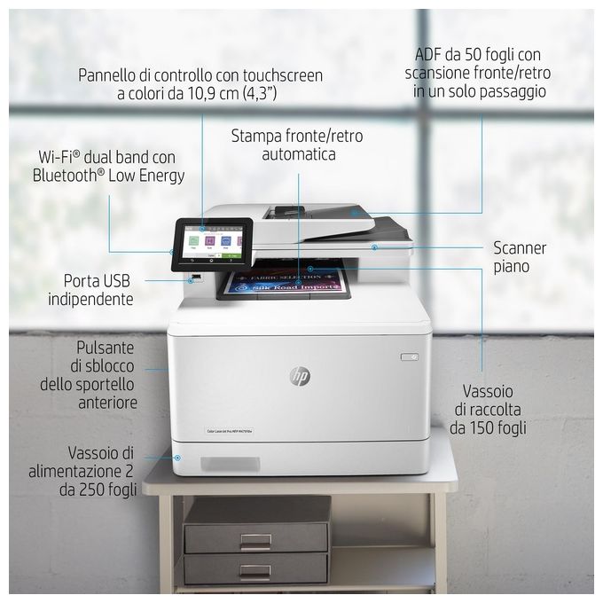 HP Color LaserJet Pro M479fnw Stampante Multifunzione Laser 27ppm 600x600 Dpi A4 Wi-Fi