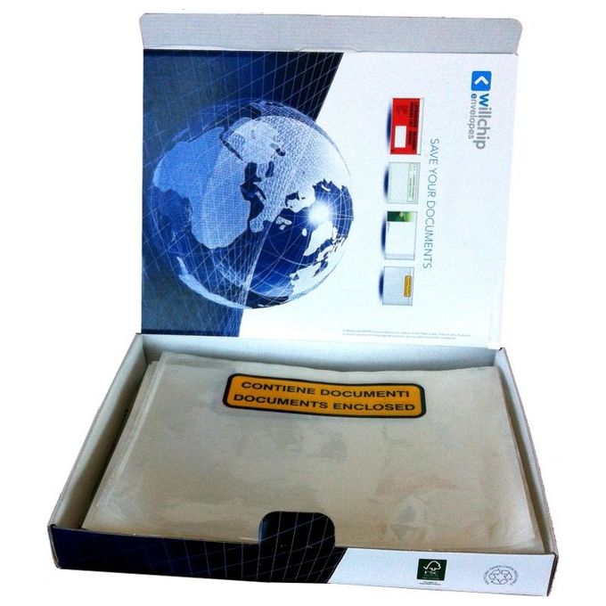 Willchip Confezione 100 Buste 180x135 Neutre