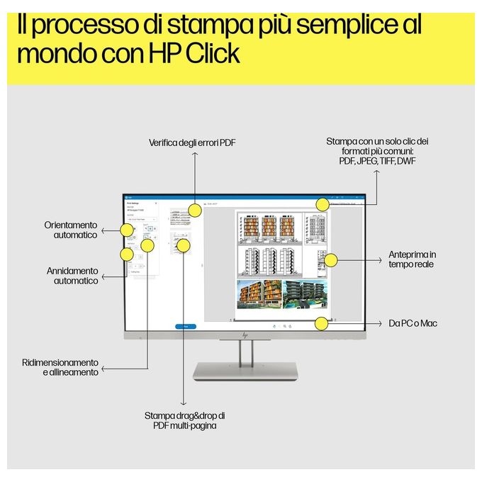 HP Designjet T1600 Stampante Grandi Formati Colore 2400x1200 DPI Getto Termico d'Inchiostro 914x1219mm Collegamento Ethernet LAN