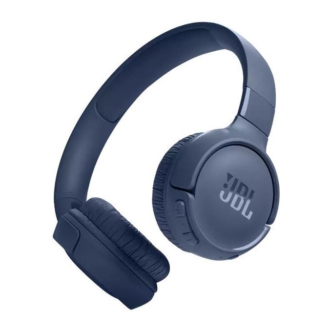 JBL Tune 520BT Cuffie On-Ear Bluetooth Wireless Pieghevoli e Leggere Microfono e Comandi su Padiglione con Voice Aware JBL Pure Bass Connessione Multipoint fino a 57 ore di Autonomia Blu