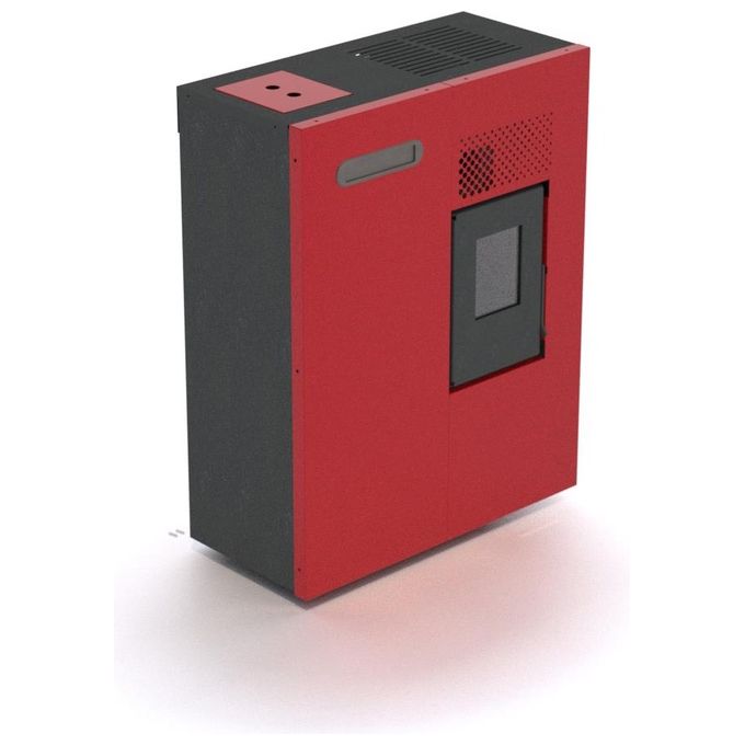 Eva Stufa a Pellet Camilla Rosso Efficienza Energetica, Design Elegante, Riscaldamento Sostenibile per Ogni Ambiente, Modello Innovativo.