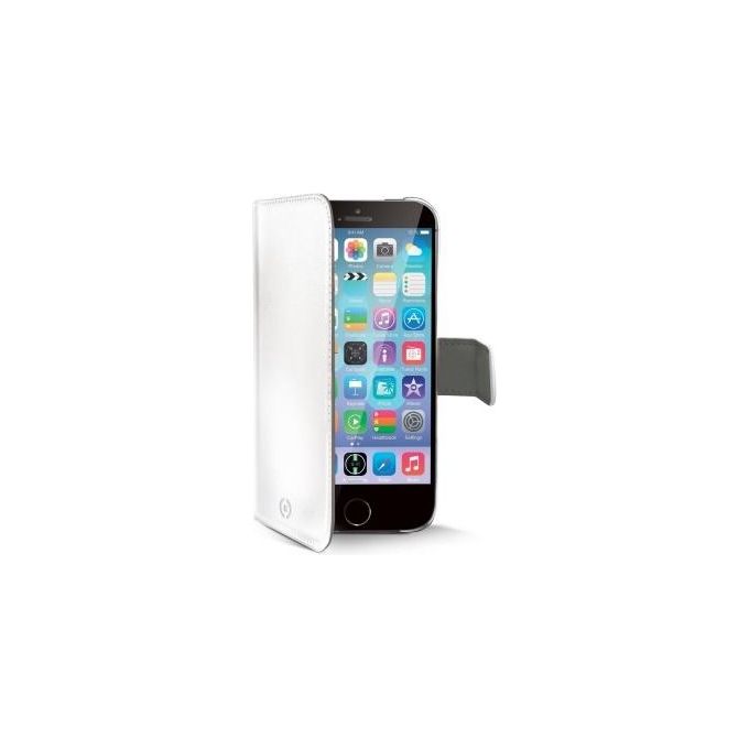 Celly White Pu Wallet Case iPhone 6