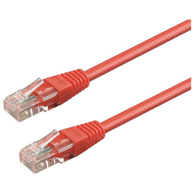 Wp Europe Patch u utp Cat.6 pvc Rosso 1m