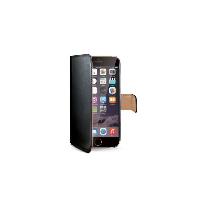 Celly Black Pu Wallet Case iPhone 6 Plus
