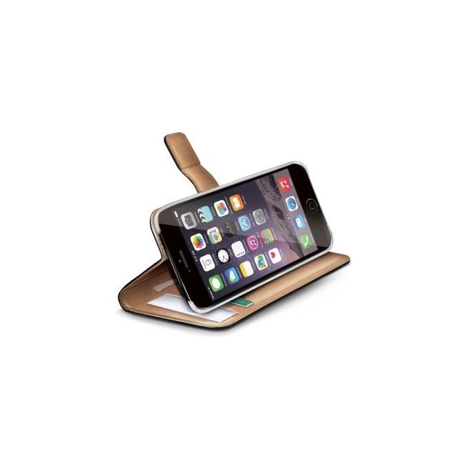 Celly Black Pu Wallet Case iPhone 6 Plus