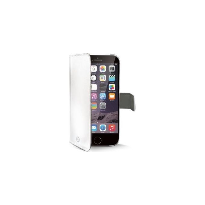 Celly White Pu Wallet Case iPhone 6 Plus
