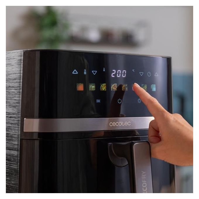 Cecotec Cecofryegrill Duoheat 8000 Friggitrice Ad Aria 8 Litri 2200W Nero
