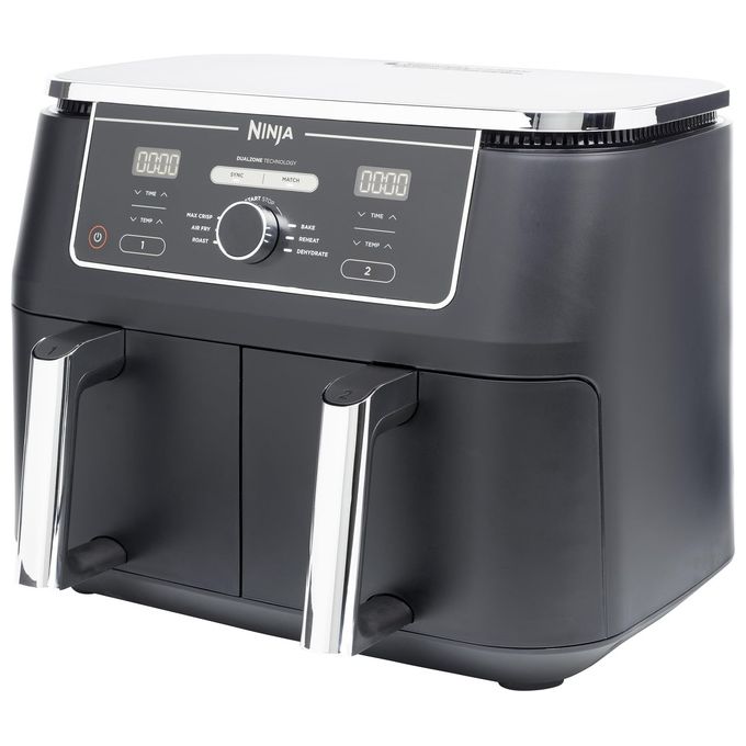 Ninja AF400EU Friggitrice ad Aria Calda Doppia 9.5 Litri Indipendente 2470W Nero