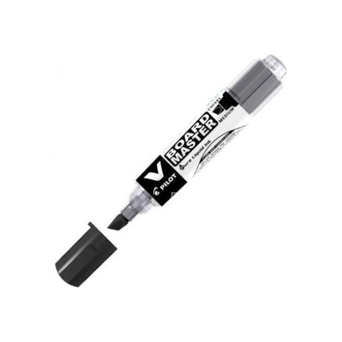 Pilot Confezione 10 Marker per Lavagna Punta a Scalpello Nero