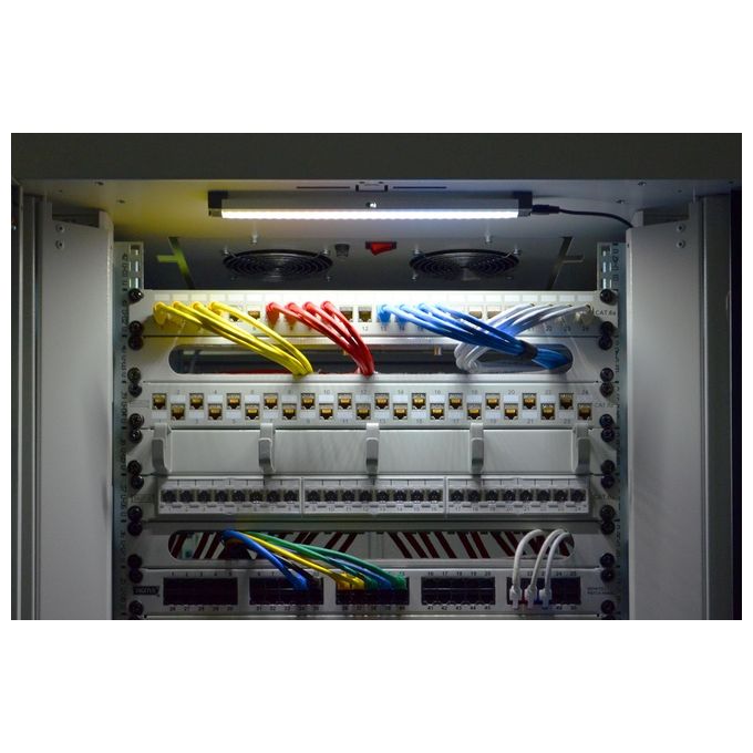Digitus luce per armadio rack 19'' magnetica con interruttore e sensore