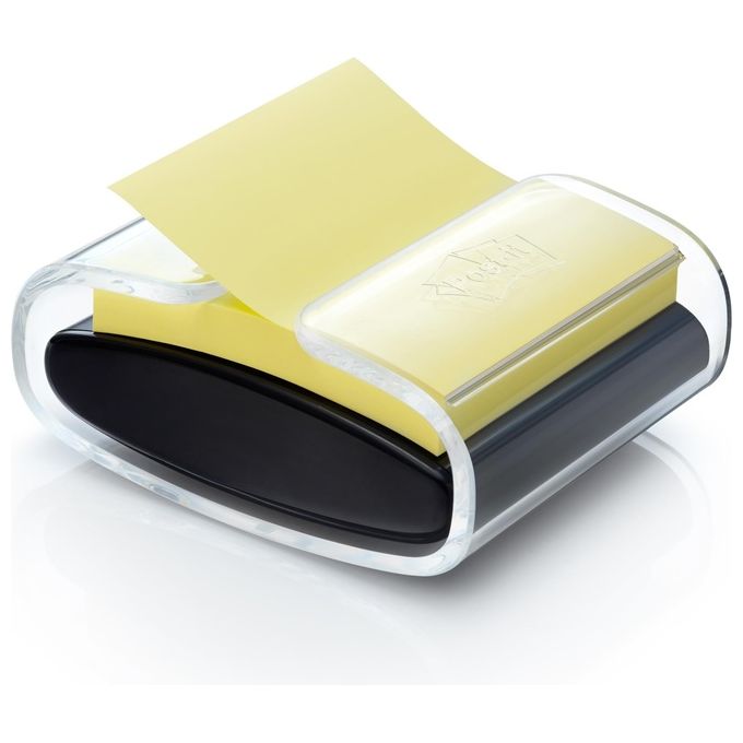 3M Post-it - Dispenser Da Tavolo Ricaricabile Pro Colore Nero + Ricarica Di Foglietti 76x76mm