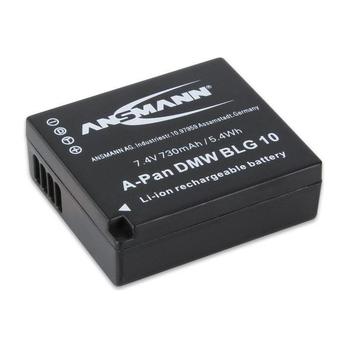 Ansmann A-Pan DMW-BLG10  Batteria Li-Ion Digicam 74V-730Mah per Fotocamere Digitali Panasonic 730mAh 7.4V