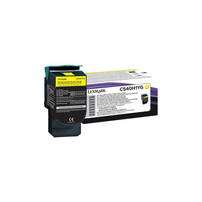 Lexmark Toner giallo alta resa return program c54x x54x  2k pag