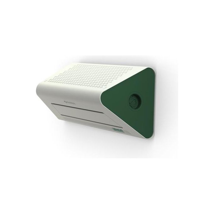 Olimpia Splendid - Radical Twin S_0178 - Termoventilatore ceramico da tavolo-parete, potenza 1 800-2 000 W, 2 livelli di calore, termostato regolabile, funzione ventilazione, Bianco-Verde