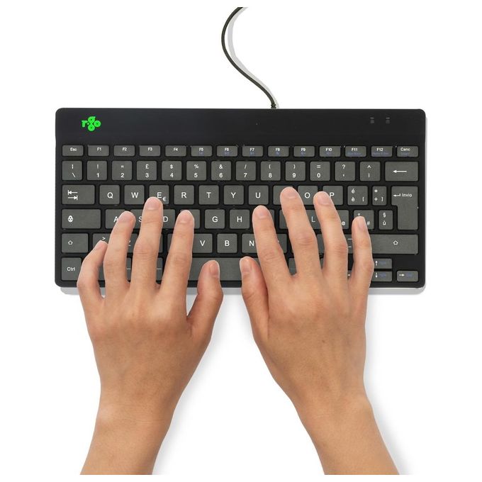 R-Go Tools RGOCOITWDBL Tastiera Ufficio USB QWERTY Italiano Nero