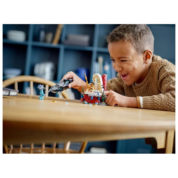 Lego 76213 Marvel La stanza del trono di Re Namor Set da costruzione Black Panther Wakanda Forever 3 Minifigure Shuri Attuma Re Namor