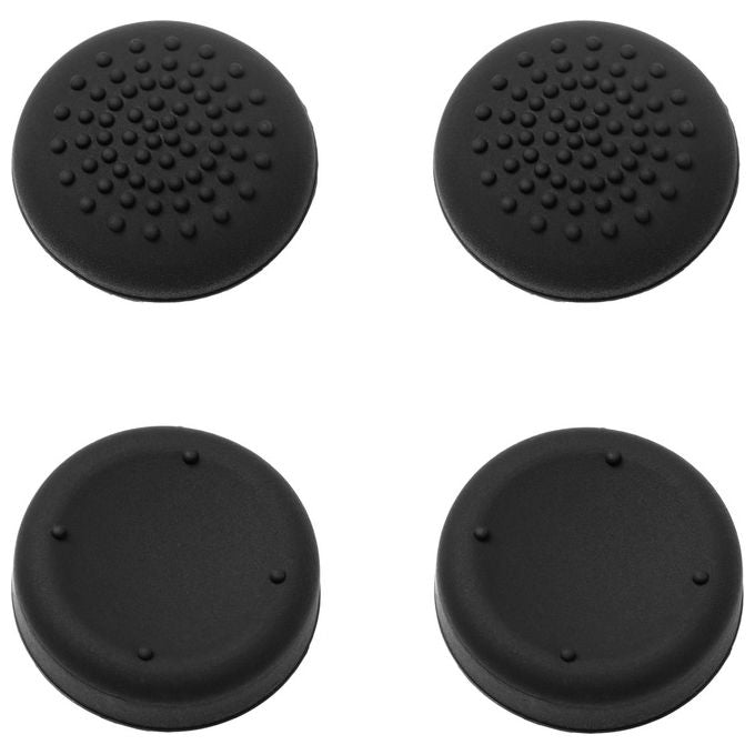 Qubick ACMU0063 Gommini Antiscivolo Tappo per Selettore Controller PS4 PS5 Silicone 4 pz colore Nero