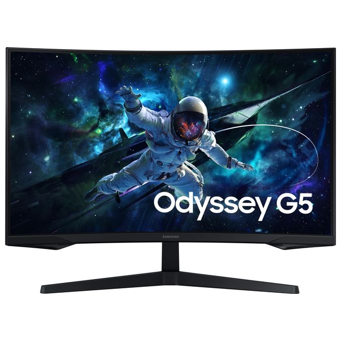 Samsung Monitor Gaming Odyssey G5 (S32CG554) Curvo (1000R) 32'' 2560x1440 (WQHD 2K) HDR10 VA 165 Hz 1 ms (MPRT) FreeSync HDMI Display Port Ingresso Audio Flicker Free Eye Saver Mode