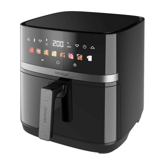 Cecotec Cecofryegrill Duoheat 8000 Friggitrice Ad Aria 8 Litri 2200W Nero