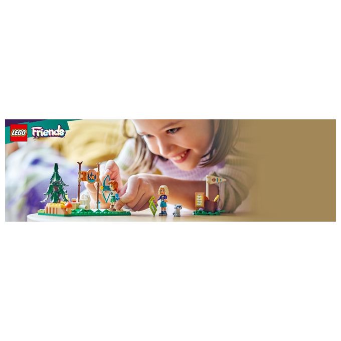 LEGO Friends Tiro con l'Arco al Campo Avventure Giochi Sportivi per Bambine e Bambini da 6 Anni in su con Arco e Frecce Giocattolo 2 Mini Bamboline e un Procione Idee Regalo di Compleanno 42622