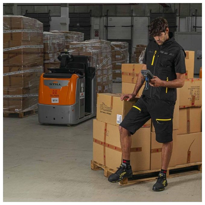 U-Power Scarpe Frank Nero Giallo Basse Numero 47 S1P