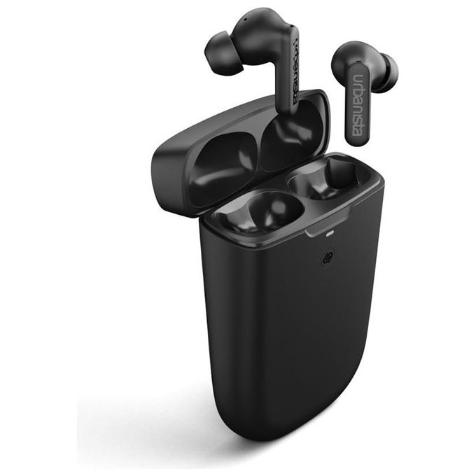 Urbanista Phoenix Auricolari Wireless ad Energia Solare Cancellazione Ibridi Attiva del Rumore Riproduzione Infinito Bluetooth Multipoint Custodia di Ricarica Wireless Autocaricante Nero Notte