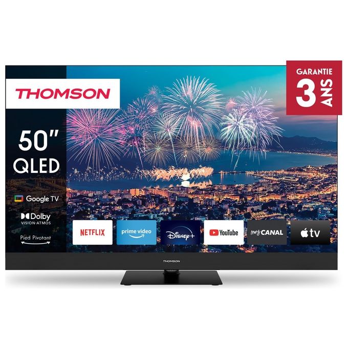 Thomson 50QG6C14 Tv QLed Plus 50 Smart Google Front Speaker