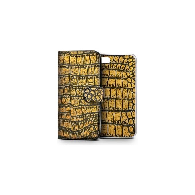 Celly gold Crocodile ambo per Iphone 6