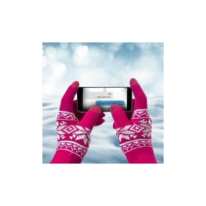 CELLY Guanti Touchscreen per Smartphone Misura S-M Colore Rosa Innovazione e Comfort per i tuoi Dispositivi