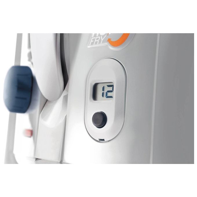 De'Longhi F28533.W1 RotoFry Friggitrice con Cestello Rotante; Frittura Leggera; Facile Pulizia Grazie alla Vasca Removibile; Termostato Regolabile; Timer con Segnale Acustico; Capacita' olio 1;3L