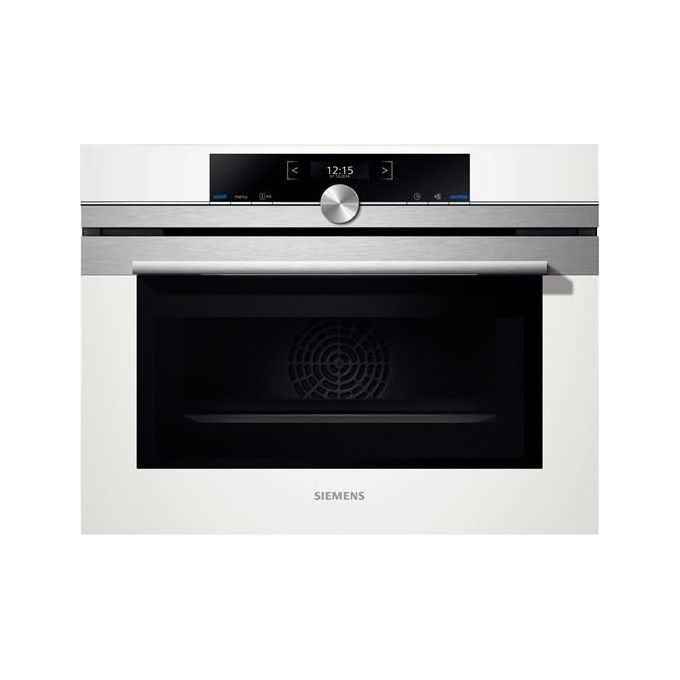 Siemens CM633GBW1 Forno Elettrico Multifunzione da Incasso con Microonde 45 Litri 6 Programmi varioSpeed Display TFT softMove 45 cm Bianco